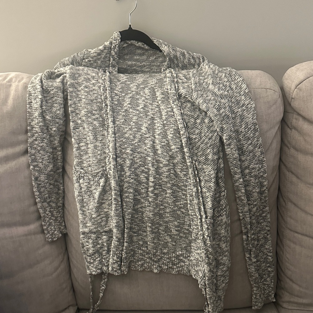 Aqua Marled Gray Women's Cardigan